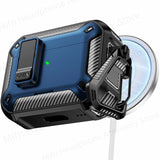 2025 new airpod pro usb c/2nd/1st case carbon fibre design with Phone Stand&Magnetic charging Boxs for Men AirPod 4/Pro 2 3 Case