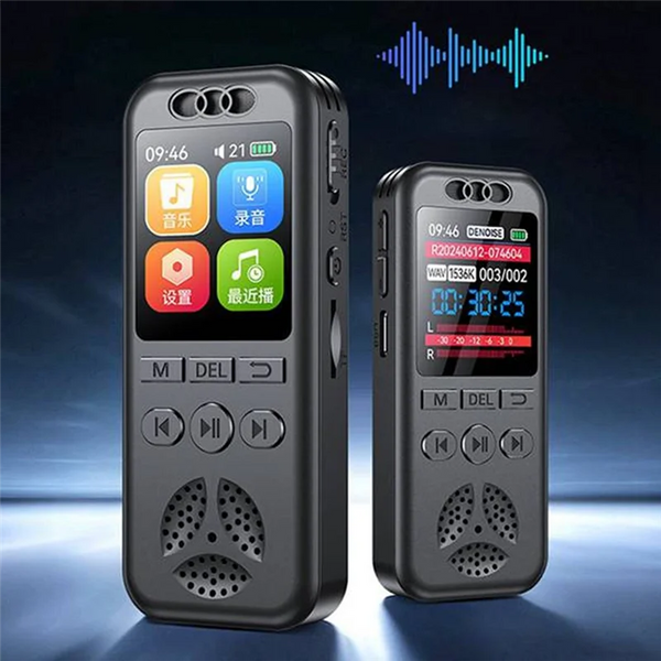 Digital Voice Recorder MP3 Player HD Noise Reduction WAV Audio Player One-Button Portable Recording Deviceabgi