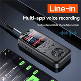 Digital Voice Recorder MP3 Player HD Noise Reduction WAV Audio Player One-Button Portable Recording Deviceabgi