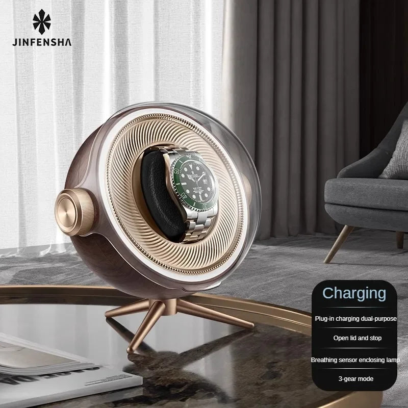 LuxSpin LED Watch Winder – Automatic Storage Box