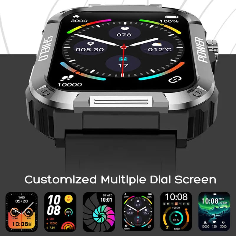 Smart Watch for Men Women with Activity Tracker Heart Rate Blood Pressure SpO2 Sleep Monitor, 1.91" HD Screen for Android iOS