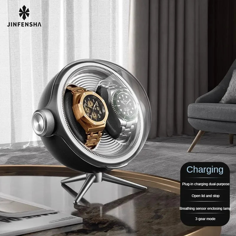 LuxSpin LED Watch Winder – Automatic Storage Box