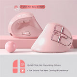 Ergonomic Mouse Blueooth Wireless Vertical Mouse Rechargeable Optical Mice for iPad Laptop Computer