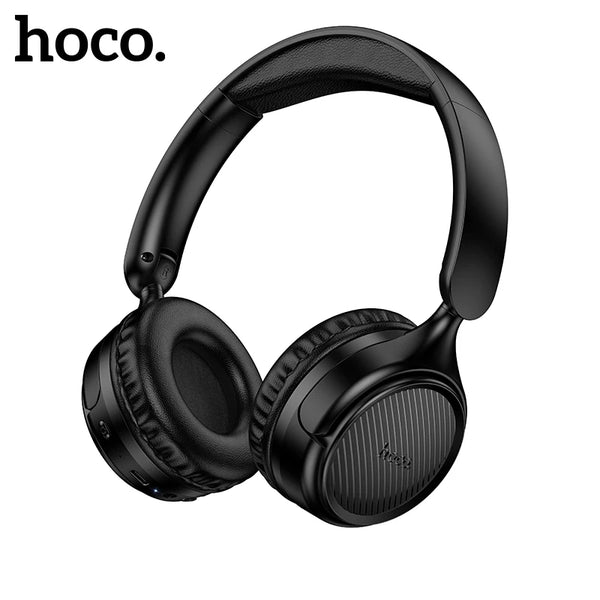 HOCO Wireless Bluetooth 5.4 Headphone Over Ear Music Sports Earbuds HiFi Audio Stereo Foldable Headphones 40MM Drivers with Mic