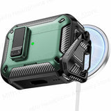 2025 new airpod pro usb c/2nd/1st case carbon fibre design with Phone Stand&Magnetic charging Boxs for Men AirPod 4/Pro 2 3 Case