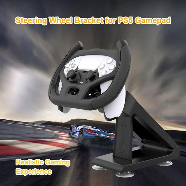 For PS5 Gaming Steering Wheel Multi Axis Steering Wheel Races Game Handle Holder with Bracket for Playstation 5 Game Accessories
