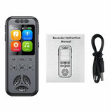 Digital Voice Recorder Professional Noise Reduction Audio Dictaphone Voice Activated Sound Recording MP3 Player Long Time Record