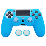 Glow in Dark Games Accessories Gamepad Joystick Case Cover  for PS4 Soft Silicon Case for PlayStation 4 Controller Skin Case