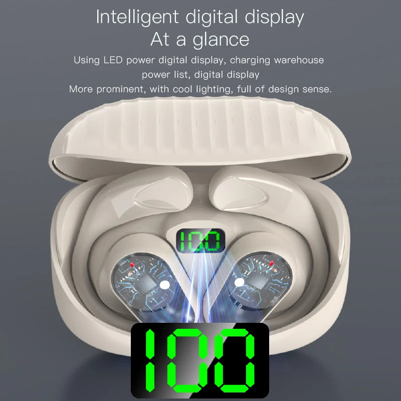OWS 90 TWS Bluetooth Headphones With LED Battery Display, Stereo Sound, HD Call, Compact Wireless Earbuds, Long Playback