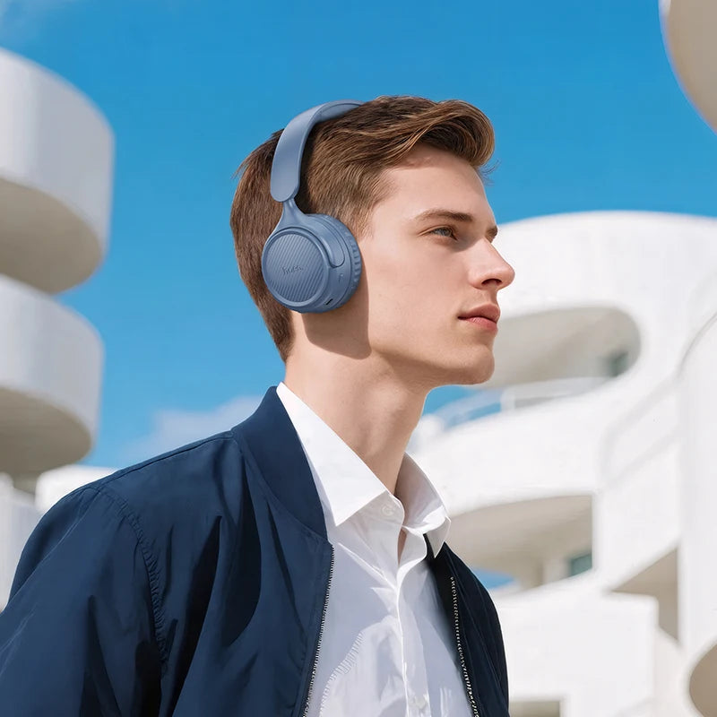 HOCO Wireless Bluetooth 5.4 Headphone Over Ear Music Sports Earbuds HiFi Audio Stereo Foldable Headphones 40MM Drivers with Mic