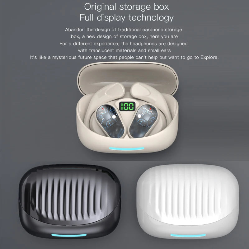 OWS 90 TWS Bluetooth Headphones With LED Battery Display, Stereo Sound, HD Call, Compact Wireless Earbuds, Long Playback