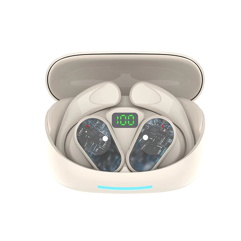 OWS 90 TWS Bluetooth Headphones With LED Battery Display, Stereo Sound, HD Call, Compact Wireless Earbuds, Long Playback