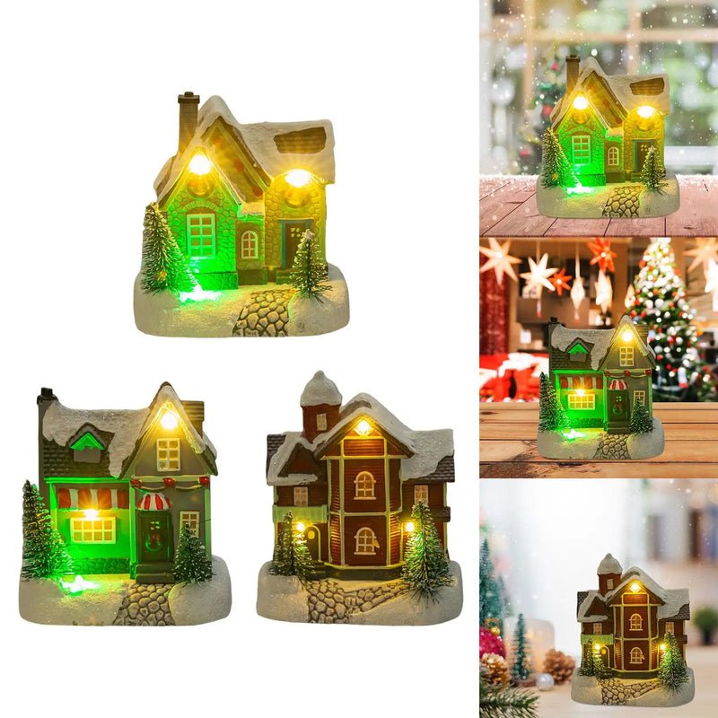 Lighted up Christmas Village House Christmas Scene House Home Collectible