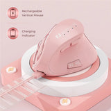Ergonomic Mouse Blueooth Wireless Vertical Mouse Rechargeable Optical Mice for iPad Laptop Computer