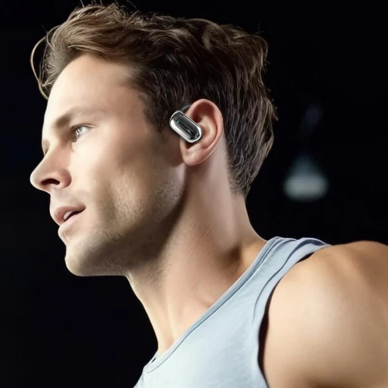 with Bluetooth OWS Earphone Sport Noiseless Audio Control Big Battery Voice Call Digital Display Wireless BT Ear Mounted Headset