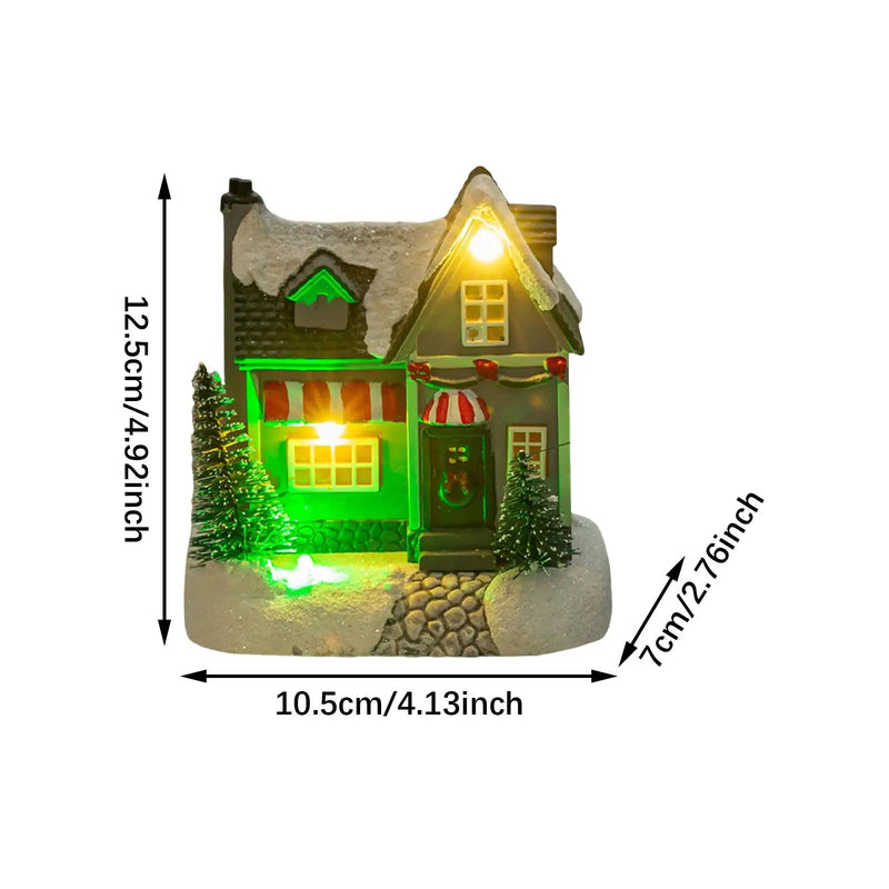 Lighted up Christmas Village House Christmas Scene House Home Collectible