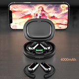 with Bluetooth OWS Earphone Sport Noiseless Audio Control Big Battery Voice Call Digital Display Wireless BT Ear Mounted Headset