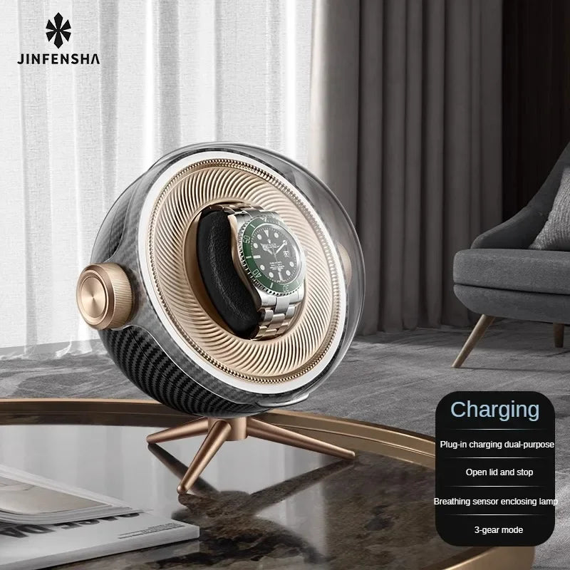 LuxSpin LED Watch Winder – Automatic Storage Box
