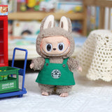 Clothes For Labubu 17cm Outfit Accessories For Labubu Dolls Clothing Kid Gift French Fries Apron And M Hat