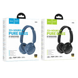 HOCO Wireless Bluetooth 5.4 Headphone Over Ear Music Sports Earbuds HiFi Audio Stereo Foldable Headphones 40MM Drivers with Mic