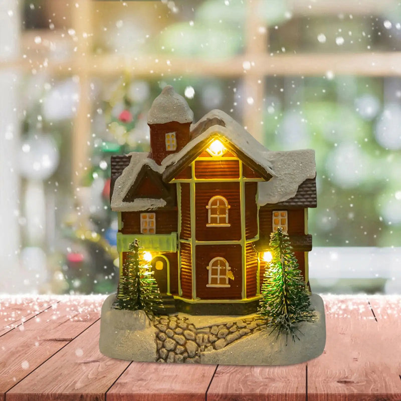 Lighted up Christmas Village House Christmas Scene House Home Collectible