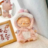 15cm/17cm Labubu Doll Clothes LABUBU Sitting Party 1st 2nd and 3rd Generation Outfit Cloud Fleece Totoro Set Gift for Labubu Fan