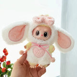15cm/17cm Labubu Doll Clothes LABUBU Sitting Party 1st 2nd and 3rd Generation Outfit Cloud Fleece Totoro Set Gift for Labubu Fan