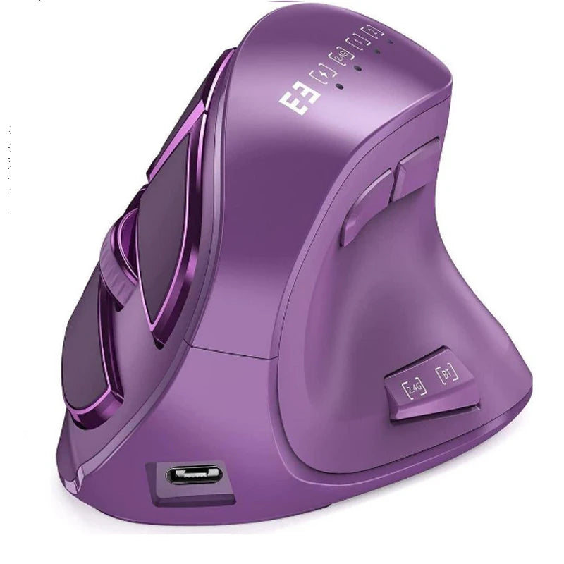 Ergonomic Mouse Blueooth Wireless Vertical Mouse Rechargeable Optical Mice for iPad Laptop Computer