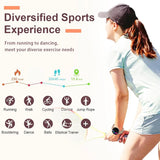 Smart watch for women, always-on display, IP67, fitness tracker with sleep monitoring/menstrual cycle, black gold