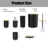 PureBath 6-Piece Set (Holder, Bin, Brush, Cup, Dish, Dispenser)