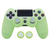 Glow in Dark Games Accessories Gamepad Joystick Case Cover  for PS4 Soft Silicon Case for PlayStation 4 Controller Skin Case