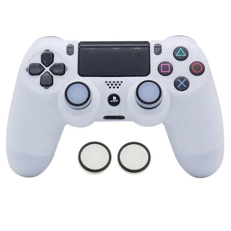 Glow in Dark Games Accessories Gamepad Joystick Case Cover  for PS4 Soft Silicon Case for PlayStation 4 Controller Skin Case