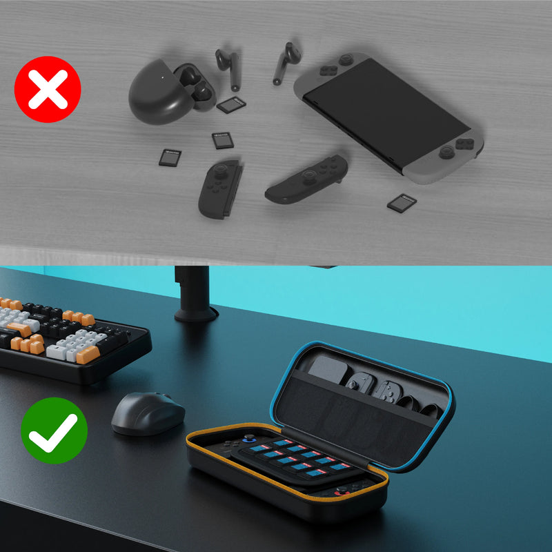 Accessories for N-Switch 2, Carry Case, Screen Protector, Joy Con Case, Games Holder, Dust Removal & Cleaning Cloth