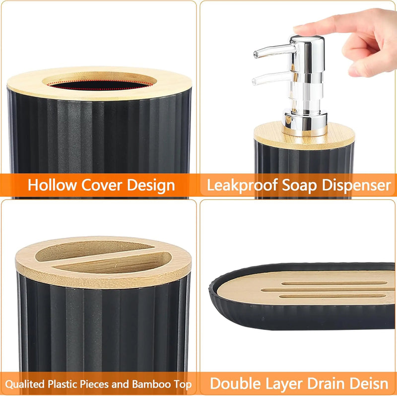 PureBath 6-Piece Set (Holder, Bin, Brush, Cup, Dish, Dispenser)