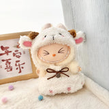 15cm/17cm Labubu Doll Clothes LABUBU Sitting Party 1st 2nd and 3rd Generation Outfit Cloud Fleece Totoro Set Gift for Labubu Fan