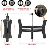 Camper Wheel Chock Stabilizer 2 Sets, Double Speed Heavy Duty Truck RV Tire Scissor Locking X Chock, Camper Accessories for Travel Trailers Tire Chalks, anti Rust Coating, Fit for 3.5” to 12”