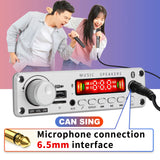 NEW 200W Amplifier Bluetooth DIY MP3 WAV Decoder Board DC 12V 100W Wireless Car USB MP3 Player TF Card Slot USB FM with Mic