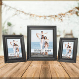 Lavie Home 8X10 Picture Frames (3 Pack, Black) Rustic Photo Frame Set with Tempered Glass for Wall Mount & Table Top Display