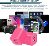 Wall Charger, AILKIN USB Plug Fast Charging Block, Power Adapter Cube 2 Port Charge Travel Brick Cell Quick Chargers Box for Iphone Samsung Galaxy USB Box Base Brick