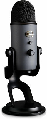 Blue Yeti USB Microphone for Recording, Streaming, Gaming, Podcasting on PC and Mac, Condenser Mic for Laptop or Computer with Blue VO!CE Effects, Adjustable Stand, Plug and Play - Slate