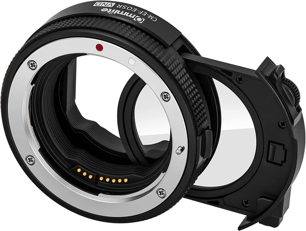 Commlite CM-EF-EOSR VND AF Lens Adapter with Drop-In Variable ND Filter,Compatible with Canon EF/EF S Mount Lenses to Canon EOS R/EOS R5/EOS R6/EOS RP RF Series Cameras