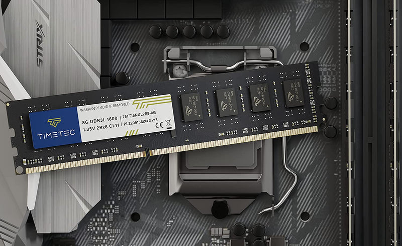 Timetec 80GB Kit(10X8Gb) DDR3L / DDR3 1600Mhz (DDR3L-1600) PC3L-12800 / PC3-12800 Non-Ecc Unbuffered 1.35V/1.5V CL11 2Rx8 Dual Rank 240 Pin UDIMM Desktop PC Computer Memory RAM(SDRAM) Module Upgrade