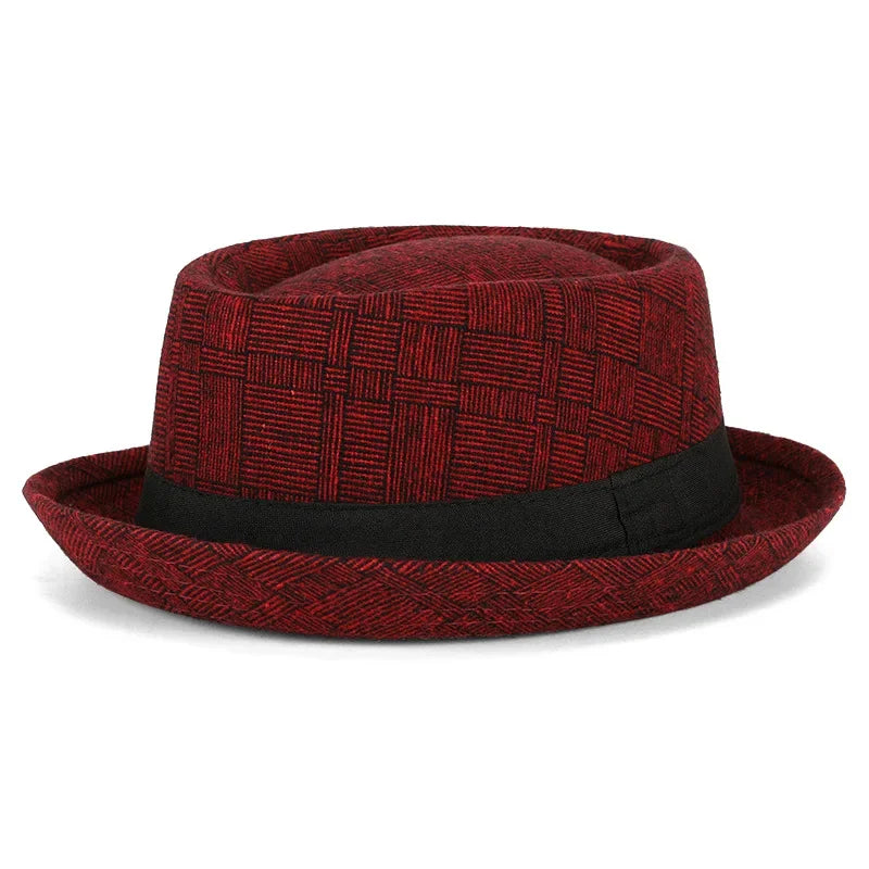 Cotton Sun Protection Top Hat for Men Simple and Retro Jazz Hat Outdoor Hip-Hop Street Dance Hat
