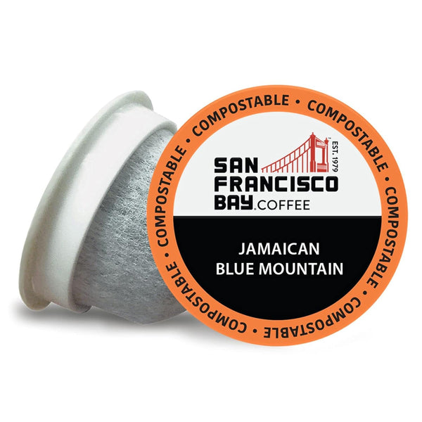 San Francisco Bay Compostable Coffee Pods - Jamaica Blue Mountain Blend (80 Ct) K Cup Compatible Including Keurig 2.0, Medium Roast