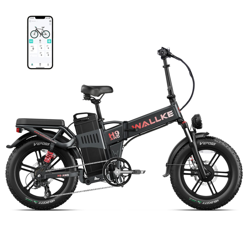 Wallke H9 AWD | 3200W Folding Ebike 60/82Ah Battery