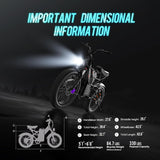 Eahora Cupid (2024 Upgraded) 1000W 30AH Electric Bike for Adults up to 110Miles Long Range Electric Bike with Full Suspension, Puncture Resistant Tires, Dual Hydraulic Brake, Cargo Electric Bike