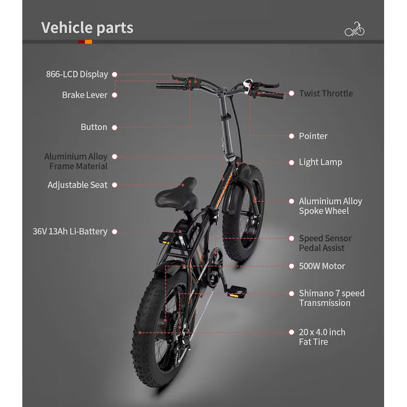 20-In Adult Unisex E-Bike