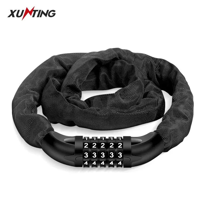 Xunting 74Cm Bicycle Lock Mountain MTB Road Bike Safety Anti-Theft Chain Lock Cycling Bicycle Accessories Bike Lock
