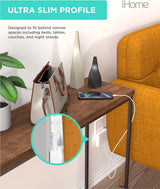 Ihome Slim 4-Port USB Wall Charger, AC Pro Multiport Plug Adapter, Phone Charging Block with 4 Ports, Flat USB Wall Adapter for Home & Travel