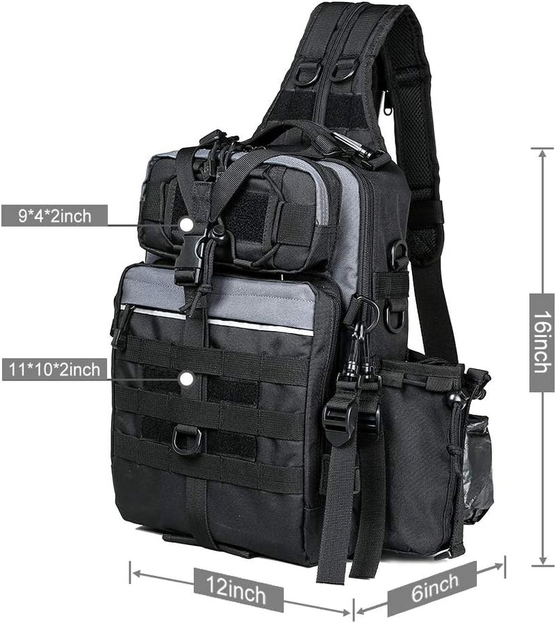 BLISSWILL Outdoor Tackle Bag - Large Water-Resistant Fishing Backpack